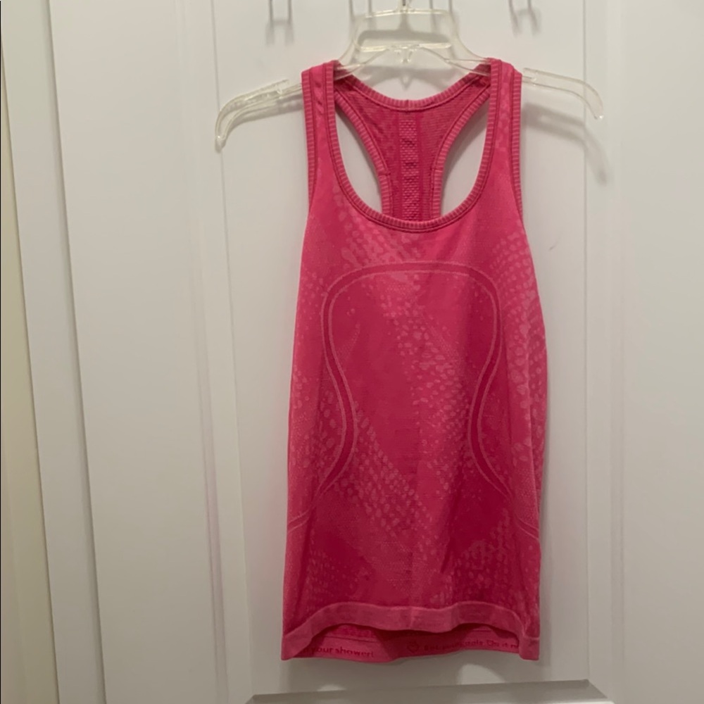 Pink Lululemon tank top